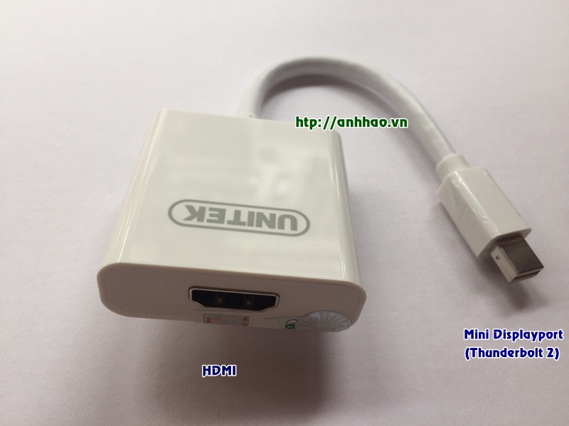 Cáp Mini Displayport sang HDMI Unitek -Y-6325WH dùng cho macbook